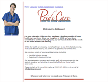 Tablet Screenshot of pridecareinc.com